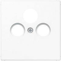 Лицевая панель Jung LS990 для 3-м. розетки TV+R+SAT белый картинка